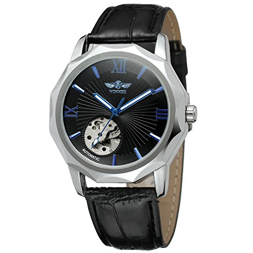 FORSINING Men's Automatic Skeleton Analog Leather Strap Watch with Hardlex Dial Window WRG8116M3S1 von FORSINING