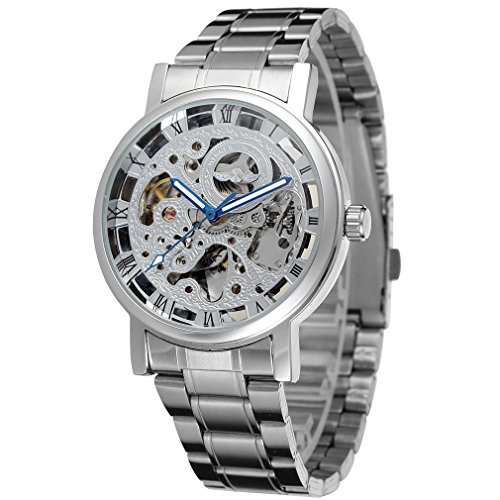 FORSINING Men's Skeleton Automatic Self-Wind Analogue Watch with Stainless Steel Bracelet WRG8028M4S3 von FORSINING