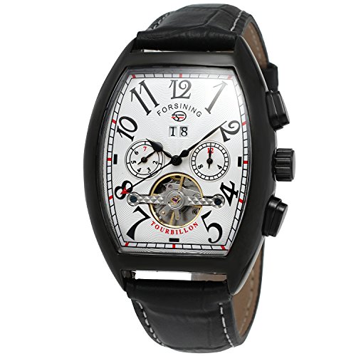 FORSINING Men's Steampunk Automatic Tourbillon Calendar Wrist Watch FSG9409M3B2 von FORSINING