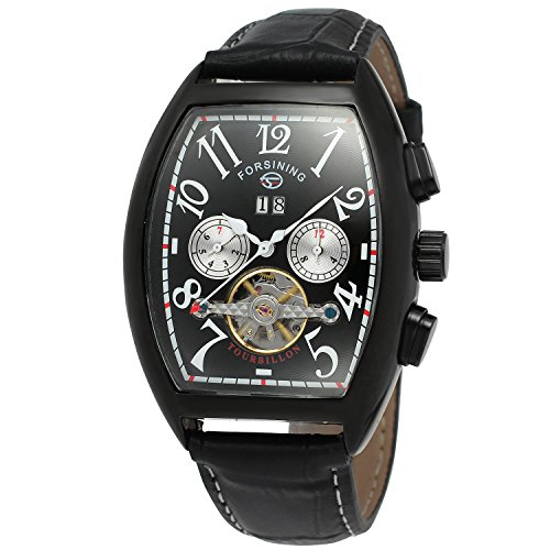 FORSINING Men's Steampunk Automatic Tourbillon Calendar Wrist Watch FSG9409M3B3 von FORSINING