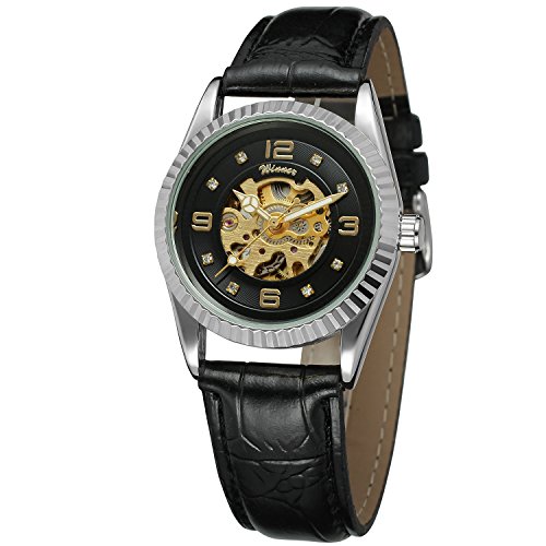 FORSINING Men's Automatic Self-Winding Skeleton Analog Watch with Leather Strap WRG8038M3S2 von FORSINING