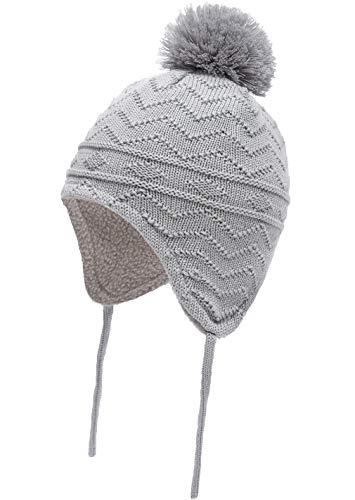 Foruhoo Baby Wintermütze Mädchen & Jungen Strickmütze Beanie Warm Mütze (Grau,XS 44) von Foruhoo