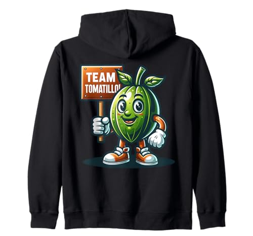 Team Tomatillo, mexikanische Schalen-Tomaten-Maskottchen, lustiges Gemüse Kapuzenjacke Team Tomatillo, mexikanische Schalen-Tomaten-Maskottchen, lustiges Gemüse Kapuzenjacke von Fossil Forward Homestead