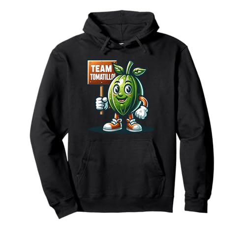 Team Tomatillo, mexikanische Schalen-Tomaten-Maskottchen, lustiges Gemüse Pullover Hoodie Team Tomatillo, mexikanische Schalen-Tomaten-Maskottchen, lustiges Gemüse Pullover Hoodie von Fossil Forward Homestead