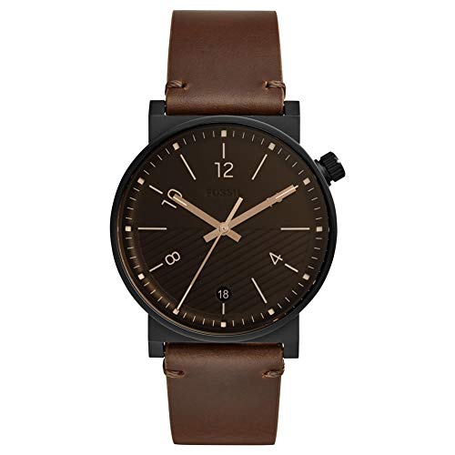 FOSSIL Herren Analog Quarz Uhr mit Leder Armband FS5552 von Fossil