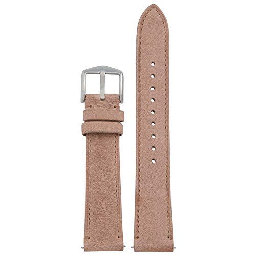 Fossil Uhrband Wechselarmband LB-ES4196 Ersatzband ES4196 Uhrenarmband Leder 18 mm Beige von Fossil