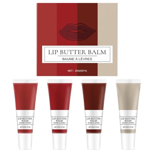 Foway Lippenbalsam-Set, Lippenbalsam-Set für Mädchen - 4-teiliges Lipgloss-Stick-Set mit feuchtigkeitsspendender Lippencreme | Langanhaltende Lippenfeuchtigkeitscreme, Anti- Small Lip Gloss Foway Lippenbalsam-Set, Lippenbalsam-Set für Mädchen - 4-teiliges Lipgloss-Stick-Set mit feuchtigkeitsspendender Lippencreme | Langanhaltende Lippenfeuchtigkeitscreme, Anti- Small Lip Gloss von Foway