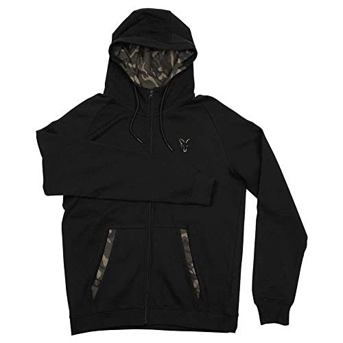 Fox Light Weight Black/Camo Print Zip Hoody, Größe:S von Fox