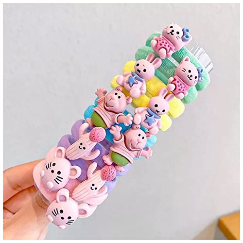 Stirnband Damen 1. 0pcs / Set mädchen cartoon tier gummi band haarzusätze süßigkeiten farbe niedlich haar seil prinzessin elastizität haarband headwear Stirnband Damen Winter (Size : Style-2) von FrEshn