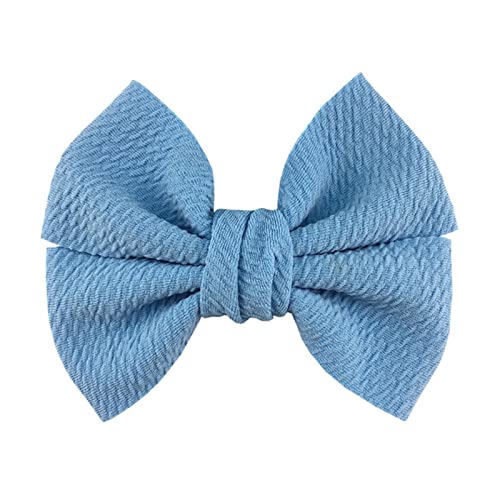 Stirnband Damen 10 teile/los 4,5 "große waffel stoff haar bögen for mädchen beliebte süße mode zubehör bowknot boutique kopf tragen Stirnband Damen Winter (Color : Light blue, Size : Without clip von FrEshn