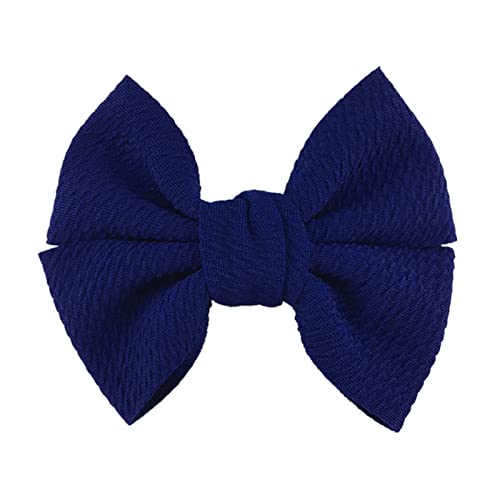 Stirnband Damen 10 teile/los 4,5 "große waffel stoff haar bögen for mädchen beliebte süße mode zubehör bowknot boutique kopf tragen Stirnband Damen Winter (Color : Royal blue, Size : With clip) von FrEshn