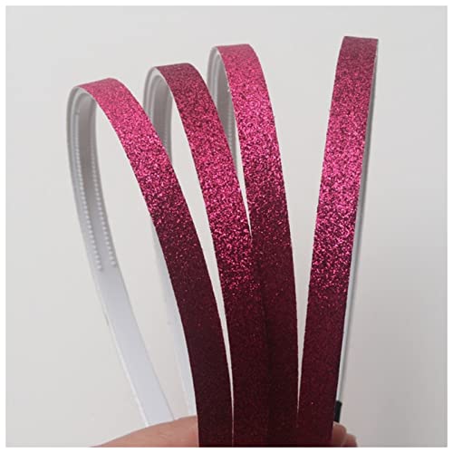 Stirnband Damen 4 STÜCK Mädchen Glitter Haarbänder Stirnbänder Haarschmuck Zähne Haarbänder Gesichtswaschstirnband (Size : Rose) von FrEshn