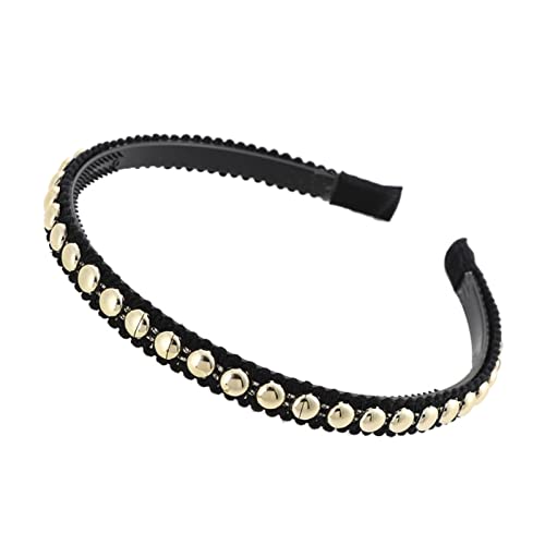 Stirnband Damen Mode Goldketten Hair Bands Reifen for Frauen Stirnband Haarband Mädchen Haarschmuck Elegante schicke Haarverzierung Gesichtswaschstirnband (Size : 33A) von FrEshn