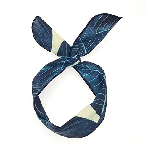 Stirnband Damen Multi mit einstellbaren Stirnbändern Frauen Haarband Metalldraht Kreative Mädchen Kopfband for Gesicht Waschansicht Haarschmuck Gesichtswaschstirnband (Size : Banana Leaf Blue) von FrEshn