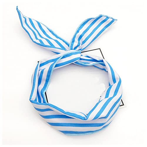 Stirnband Damen Multi mit einstellbaren Stirnbändern Frauen Haarband Metalldraht Kreative Mädchen Kopfband for Gesicht Waschansicht Haarschmuck Gesichtswaschstirnband (Size : Wider Stripe Blue) von FrEshn