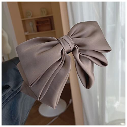 Stirnband Damen Satin Übergroße Fliege Stirnbänder Mode Haarschmuck Frauen Trend Gesicht Wash Banquet Haarbänder Boutique Niedlichen Haarreifen Gesichtswaschstirnband (Size : Cocoa) von FrEshn