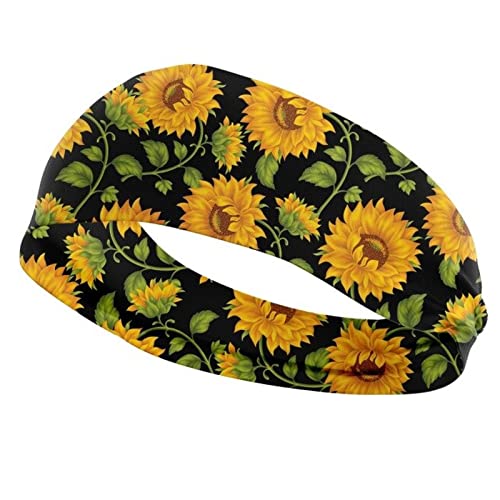 Stirnband Damen Sommer frauen haarbands gedruckt yoga sport sport waschen das Gesicht stirnband sonnenblume elastizität modische haare stirnbänder for frau Gesichtswaschstirnband (Size : TD02-5) von FrEshn