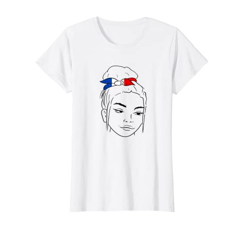 Französisches Mädchen Französische Wurzeln France Pride Frankreich Flagge T-Shirt von France National Flag French Roots