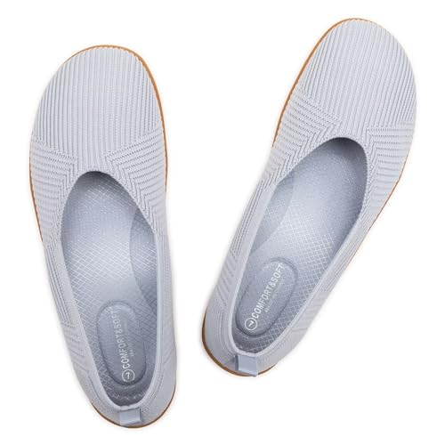 Frank Mully Damen Ballerinas, Sommer Bequeme, rutschfeste, breite Zehenschuhe für Damen, Grau, 41 EU Frank Mully Damen Ballerinas, Sommer Bequeme, rutschfeste, breite Zehenschuhe für Damen, Grau, 41 EU von Frank Mully