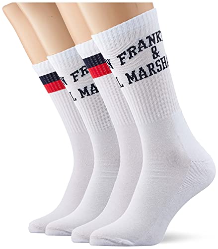 Franklin & Marshall Herren Socke-C100868 Socke, White/Blue/Red, 39-42 von Franklin & Marshall