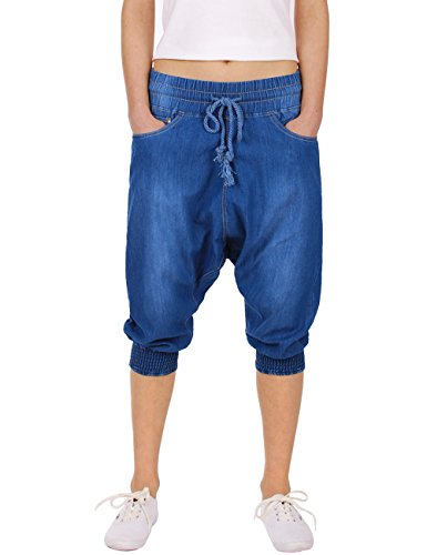 Fraternel Damen Sarouel Pluderhose Haremshose Blau S Fraternel Damen Sarouel Pluderhose Haremshose Blau S von Fraternel