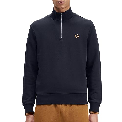 Fred Perry Herren Half Zip Sweatshirt Pullover, R63, X-Large von Fred Perry