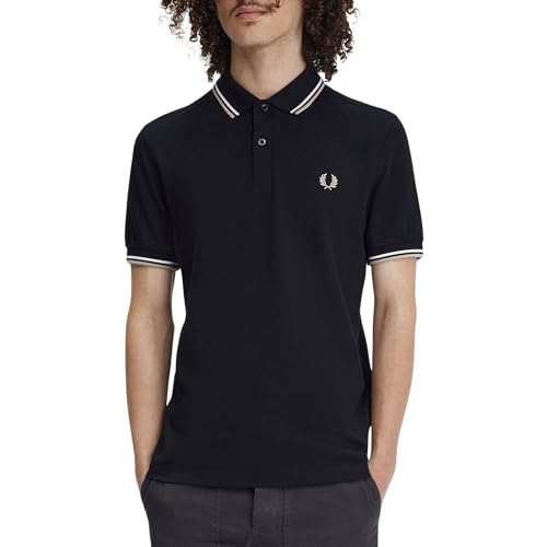 Fred Perry Herren Zweireihiges Shirt Unterhemd, U58, XL von Fred Perry