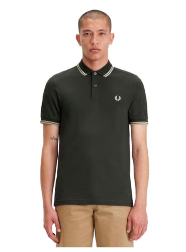 Fred Perry Herren Zweireihiges Shirt Unterhemd, u98, L von Fred Perry