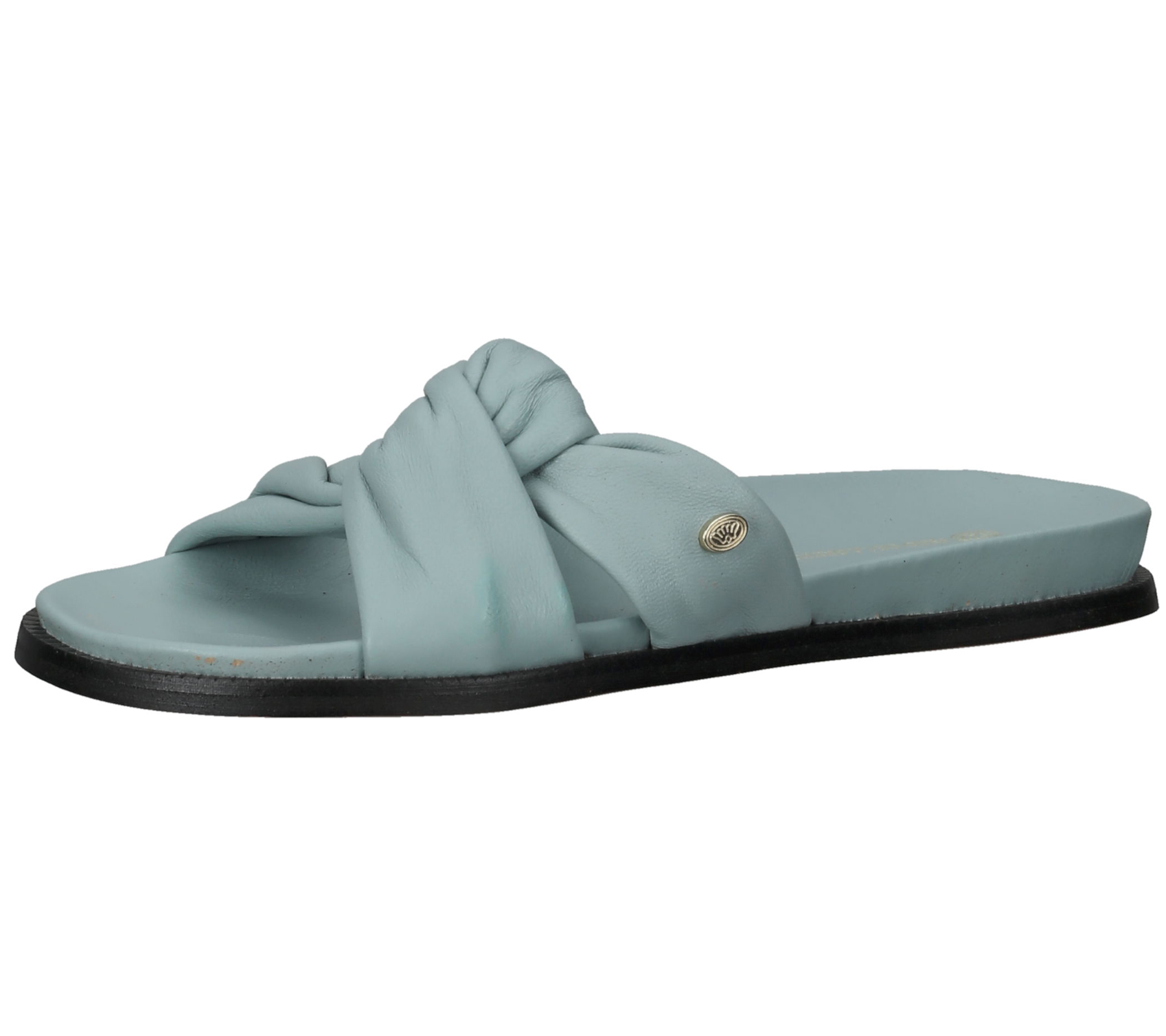 FRED DELA BRETONIERE Damen Pantolette Echtleder-Sandale mit geknotetem Riemen Sommer-Schuhe 170010217 Hellblau FRED DELA BRETONIERE Damen Pantolette Echtleder-Sandale mit geknotetem Riemen Sommer-Schuhe 170010217 Hellblau von Fred de la Bretoniere