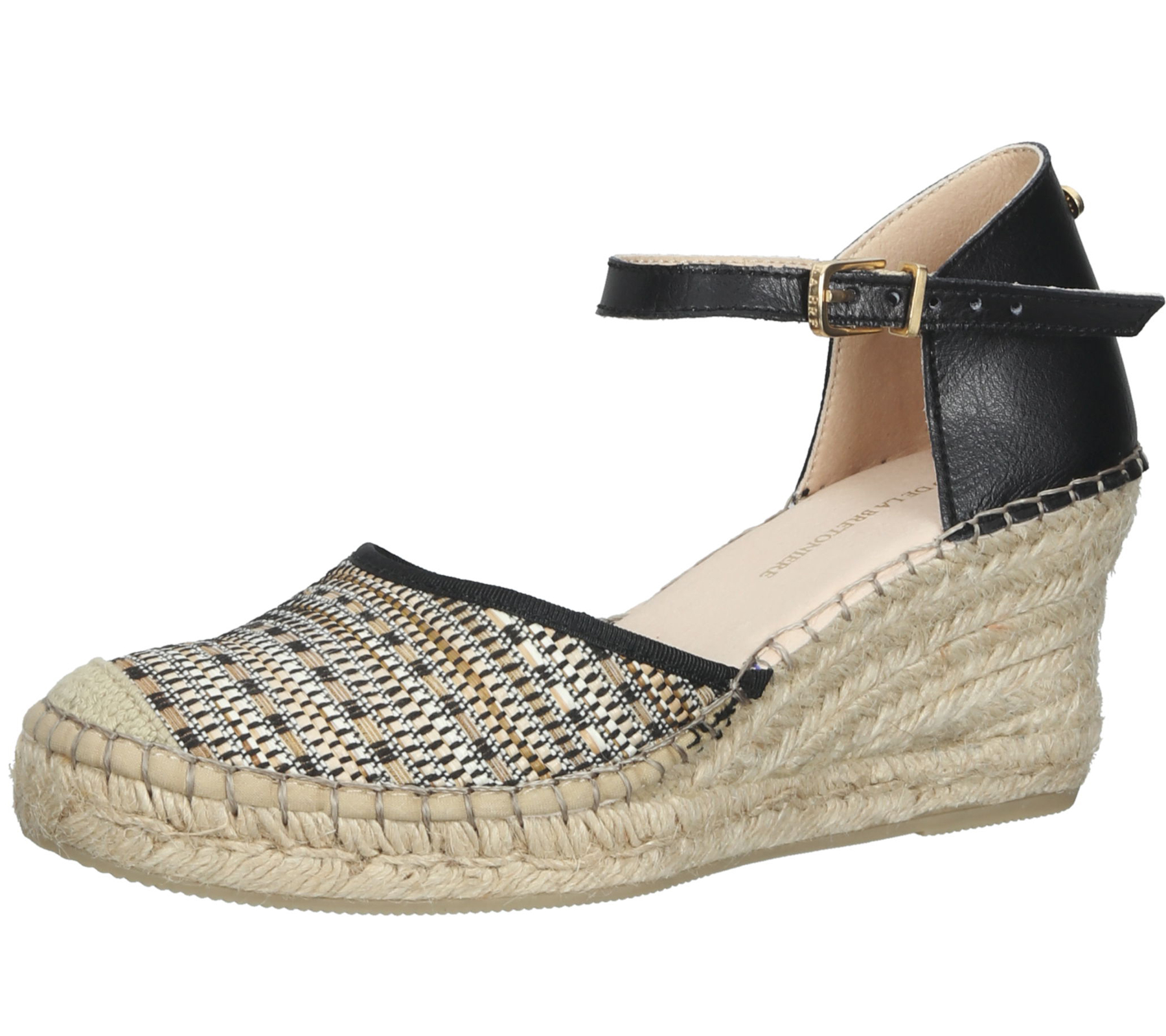 FRED DELA BRETONIERE Wedges Damen Keilabsatz-Sandalen Espadrilles 153010261 Schwarz/Beige FRED DELA BRETONIERE Wedges Damen Keilabsatz-Sandalen Espadrilles 153010261 Schwarz/Beige von Fred de la Bretoniere