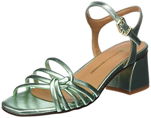 Fred de la Bretoniere Damen FRS1384 Sandalette metallic Leather Heeled Sandal, Light Green, 39 EU Fred de la Bretoniere Damen FRS1384 Sandalette metallic Leather Heeled Sandal, Light Green, 39 EU von Fred de la Bretoniere