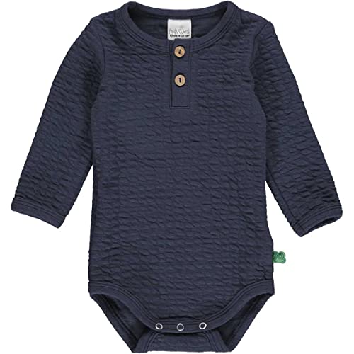 Fred's World by Green Cotton Baby Boys Jacquard l/s Body and Toddler Sleepers, Night Blue, 74 von Fred's World by Green Cotton