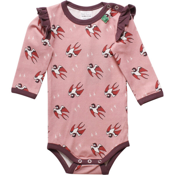 Fred's World by Green Cotton "Green Cotton" Body Vögel, rosa von Fred's World by Green Cotton