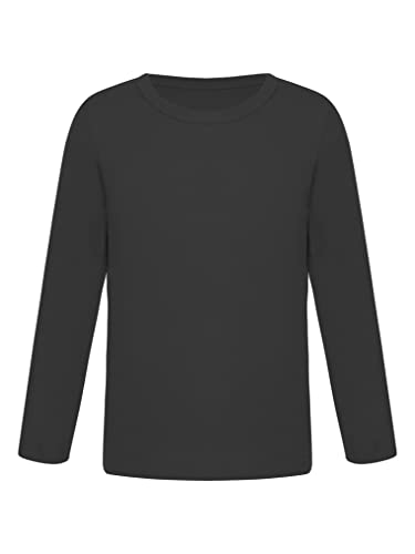 Freebily Kinder Jungen Mädchen Thermo Unterhemd Langarmshirt mit/Ohne Innenfleece Thermo Unterwäsche Top Ski Sportwäsche Shirt Schwarz_D 86-92/18-24 Monate von Freebily