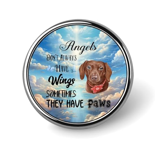 Freecustom Angels Don't Always Have Wings Emaille-Anstecknadel-Set, Haustierverlust, Hundebesitzer, Geschenk, Anstecknadel, Rucksack, Anstecknadeln, individuell, klassische Hunde-Brosche für Freunde, von Freecustom