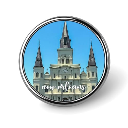 Freecustom Emaille-Anstecknadeln New Orleans Pins für Rucksäcke Stadt Staat Heimatstadt Button Pins Stadtbild Stadt Skyline Pins Lustiges Reisegeschenk Skyline Baunadeln für Jacken Rucksäcke Kleidung, von Freecustom