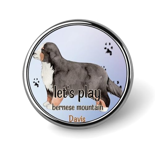 Freecustom Emaille-Anstecknadeln mit Aufschrift "Let's Play Berner Mountain" für Jeans, Haustier, Hut, Welpen, Hund, Mutter, Geschenk, Knopfnadeln, Neuheit, Tierwelpe, Hundeliebhaber, Pins für von Freecustom