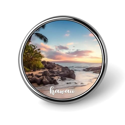 Freecustom Hawaii-Landschaft, Emaille-Anstecknadeln, Set, Stadtlandschaft, Besucher, Souvenir, Anstecknadeln für Rucksäcke, Emaille, Heimatstadt, Anstecknadeln für Rucksäcke, klassische Stadt-Szene, von Freecustom