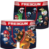 Freegun Super Mario Herren Boxershorts 2er Pack Luigi Bowser Gumba Piranha Pflanze von Freegun