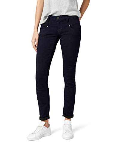 Freeman T. Porter Damen Alexa Slim Sateen Stretch Hose, Blau (Flora F0082), W32 (Herstellergröße: XL) von Freeman T. Porter