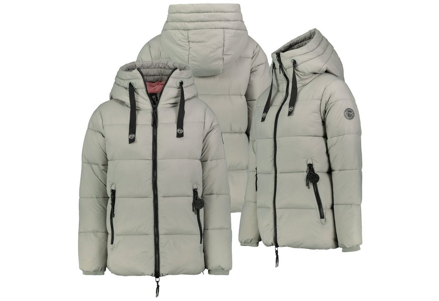 Fresh Made Steppjacke Damen Winter Stepp Jacke Parka Winterjacke Kapuze Gesteppt Stehkragen von Fresh Made