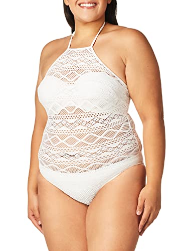 Freya Damen Sundance Underwire High Neck One-Piece Swimsuit Badeanzug, Weiß, 75D von Freya