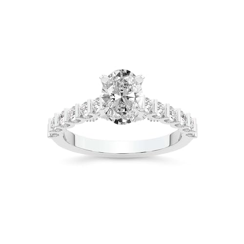 Im Labor Gezüchteter Diamant-Verlobungsring Für Frauen 0.50 Karat IGI-Zertifiziert Oval Form | 14K oder 18K Weiß-, Gelb- oder Roségold Austria Cathedral Diamant Ring | FG-VS1-VS2 Qualität von Friendly Diamonds