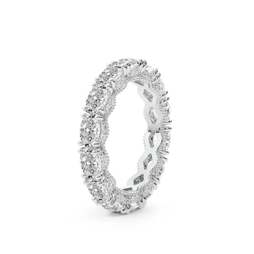 Oval Form Im Labor Gezüchtet Diamant Kendall Milgrain Ewigkeitsring Für Frauen | 3 Karat IGI-Zertifiziert 14K Weiß-, Gelb-, Roségold & Platin | FG-VS1-VS2 Hochwertiger, Freundlicher Diamant von Friendly Diamonds