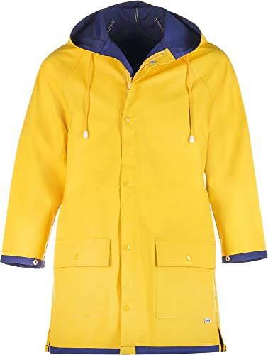 Friesennerz FRIESEN Original Büro oder Watt? - Unisex Regenjacke Regenmantel in Gelb Damen Größe 46 von FRIESEN Friesennerz