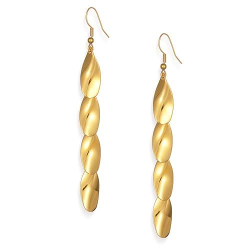 Frigotine Lange Ohrhänger für Damen, klobig, goldfarben, Vintage-Stil, Statement-Kronleuchter, baumelnde Quaste, Abschlussball, Modeschmuck, Geschenke, Messing, Kein Edelstein Frigotine Lange Ohrhänger für Damen, klobig, goldfarben, Vintage-Stil, Statement-Kronleuchter, baumelnde Quaste, Abschlussball, Modeschmuck, Geschenke, Messing, Kein Edelstein von Frigotine