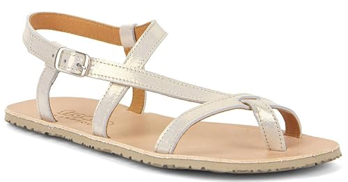 Froddo Barfuss Sandalen mit Lederriemchen & Zehensteg in Gold Shine Flexy W G3150269 (Gold Schimmer, EU Schuhgrößensystem, Erwachsene, Numerisch, M, 39) von Froddo