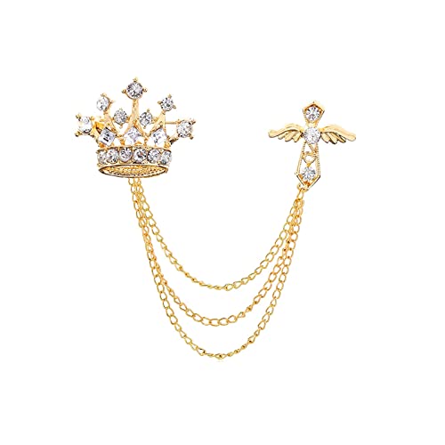 Kragen-Kettennadeln für Männer und Frauen, Anstecknadel mit hängender Kette, Quaste, Kragen-Brosche, Anstecknadeln für Anzüge, Anzüge, Anstecknadeln, lange Anstecknadel, Business-Anzug, Kragenstange Kragen-Kettennadeln für Männer und Frauen, Anstecknadel mit hängender Kette, Quaste, Kragen-Brosche, Anstecknadeln für Anzüge, Anzüge, Anstecknadeln, lange Anstecknadel, Business-Anzug, Kragenstange von Frodete