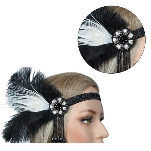 Feder Stirnband Cocktails Blingbling Kopfbedeckung Für Mädchen Party Haar Kopfbedeckung Brüllende 1920er Jahre Flapper Stirnbänder Flapper Stirnbänder Für Kinder von Frotox