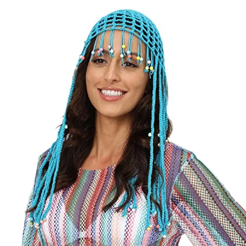 Frauen gehäkelte Quasten Kettenkappe Folk Kopfschmuck Urlaub Haarschmuck für Sommerurlaub – Quasten-Haarschmuck für Frauen von Frotox